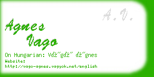 agnes vago business card